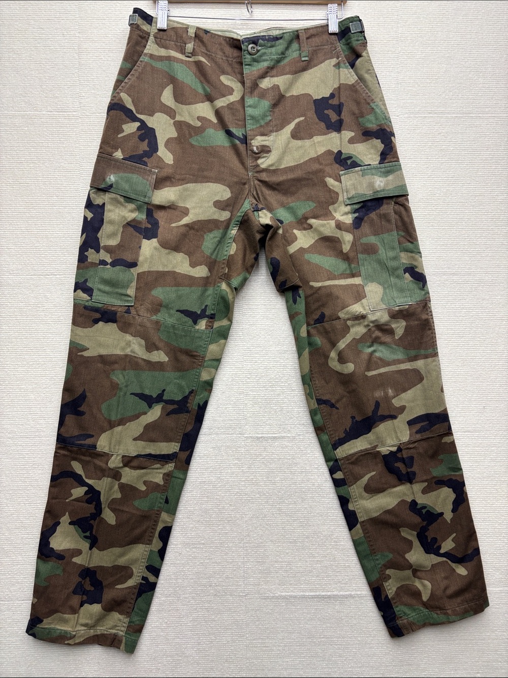 Men's Camo Cargo Pants - Green/Brown medium long
